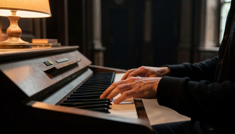 Photographie illustrant : programme d'une soirée mozart intime, scene preparee pour le magazine Le Rideau de Bourgogne.
